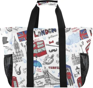 Foldable Grocery Reusable Tote Grocery Bag, Travel Canvas Shoulder Bags, Large Casual Laundry Pool Beach Bag