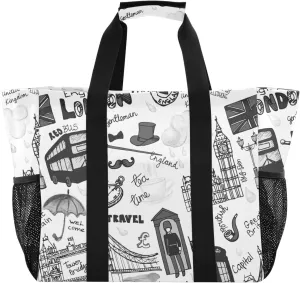 Foldable Grocery Reusable Tote Grocery Bag, Travel Canvas Shoulder Bags, Large Casual Laundry Pool Beach Bag