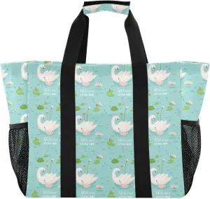 Foldable Grocery Reusable Tote Grocery Bag, Travel Canvas Shoulder Bags, Large Casual Laundry Pool Beach Bag