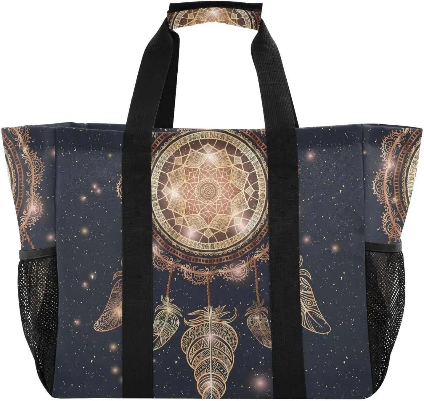 Foldable Grocery Reusable Tote Grocery Bag, Travel Canvas Shoulder Bags, Large Casual Laundry Pool Beach Bag