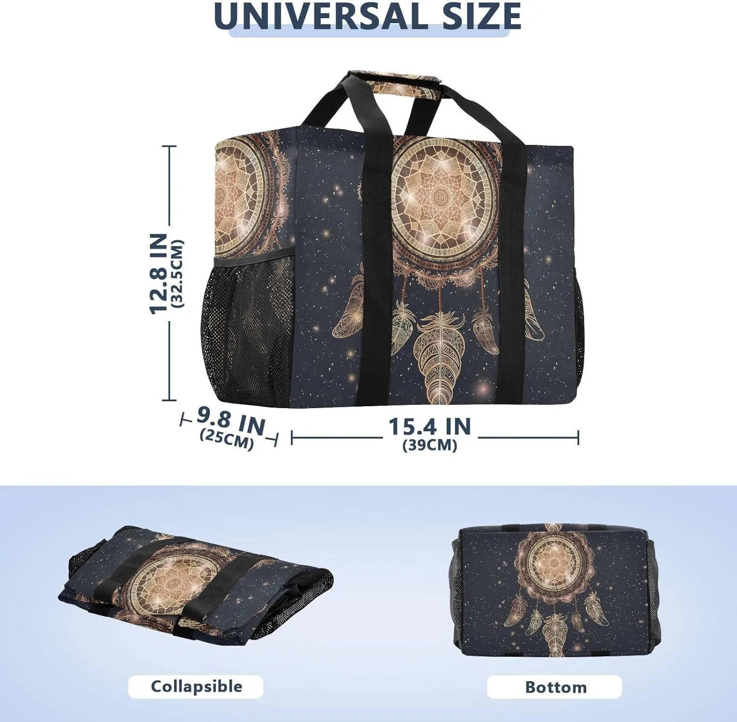 Foldable Grocery Reusable Tote Grocery Bag, Travel Canvas Shoulder Bags, Large Casual Laundry Pool Beach Bag