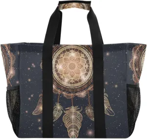 Foldable Grocery Reusable Tote Grocery Bag, Travel Canvas Shoulder Bags, Large Casual Laundry Pool Beach Bag