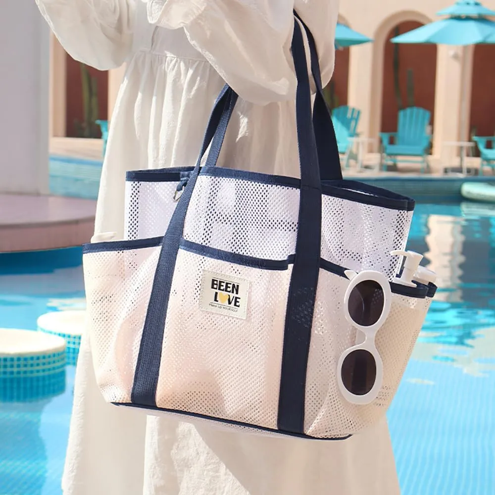 Foldable Mesh Hobo Bag for Beach Shopping, Travel, Picnic and Vacation