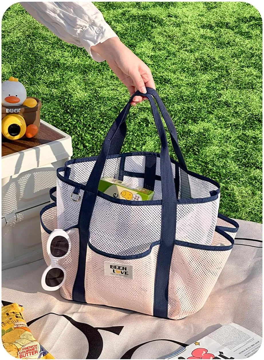Foldable Mesh Hobo Bag for Beach Shopping, Travel, Picnic and Vacation