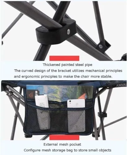 Folding Camping Chair Portable Backpack Fishing Chair Leisure Stool Beach Leisure Chair Sports Chair(Color:Blue Mesh)