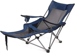 Folding Camping Chair Portable Backpack Fishing Chair Leisure Stool Beach Leisure Chair Sports Chair(Color:Blue Mesh)