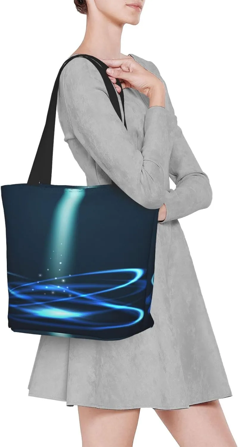 Forest Night Time Tote Bag for Women, Travel Tote Handbags for Gym