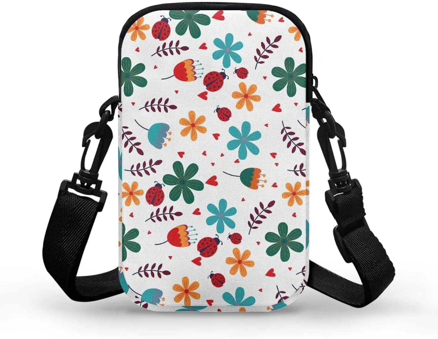 Fresh Flowers Small Bags for Women Crossbody Bags for Men Small Crossbody Bags for Women Anti Theft Crossbody Bag with Adjustable Shoulder Strap Side Bag