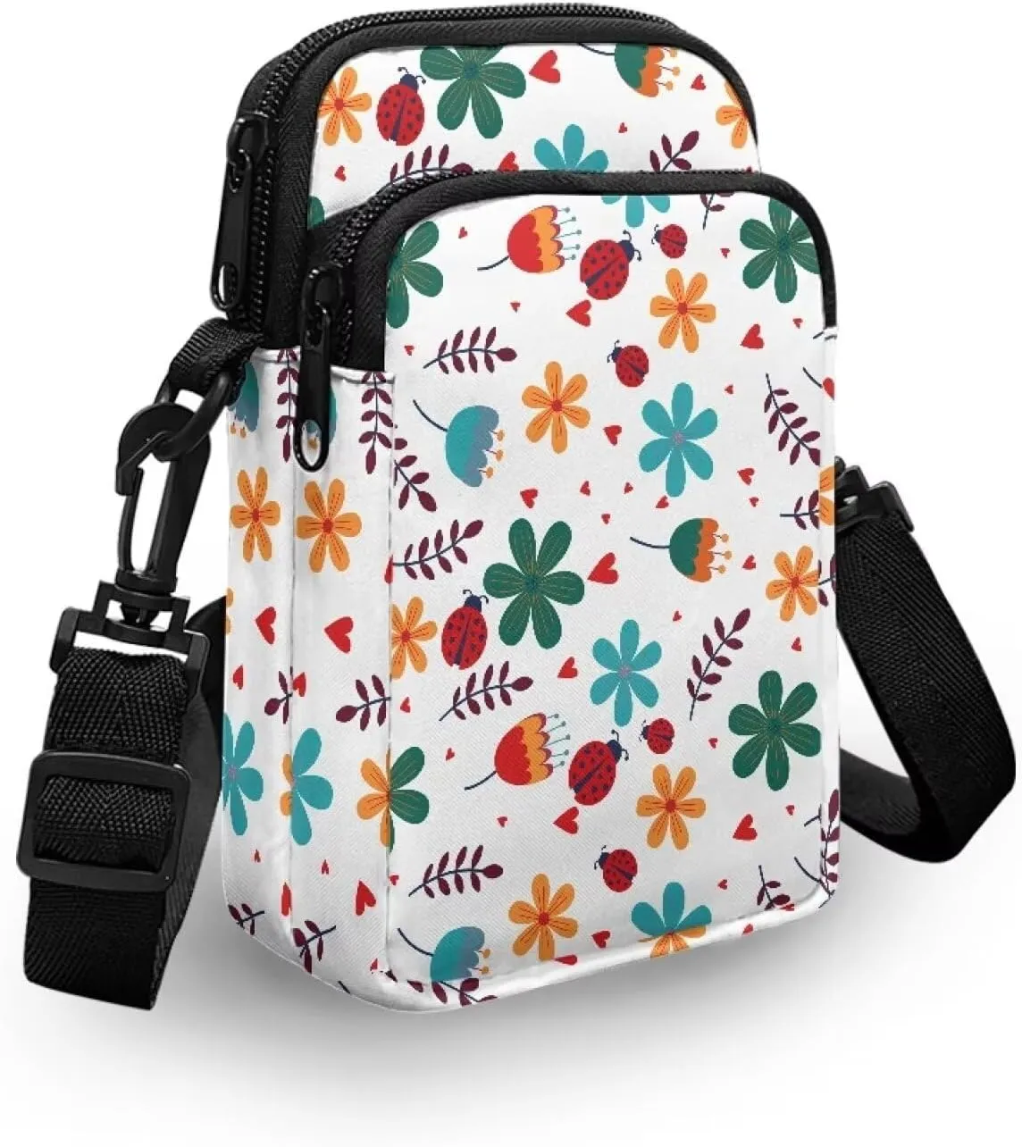 Fresh Flowers Small Bags for Women Crossbody Bags for Men Small Crossbody Bags for Women Anti Theft Crossbody Bag with Adjustable Shoulder Strap Side Bag