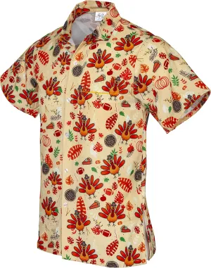 Funny Guy Mugs Mens Hawaiian Print Button Down Short Sleeve Shirt