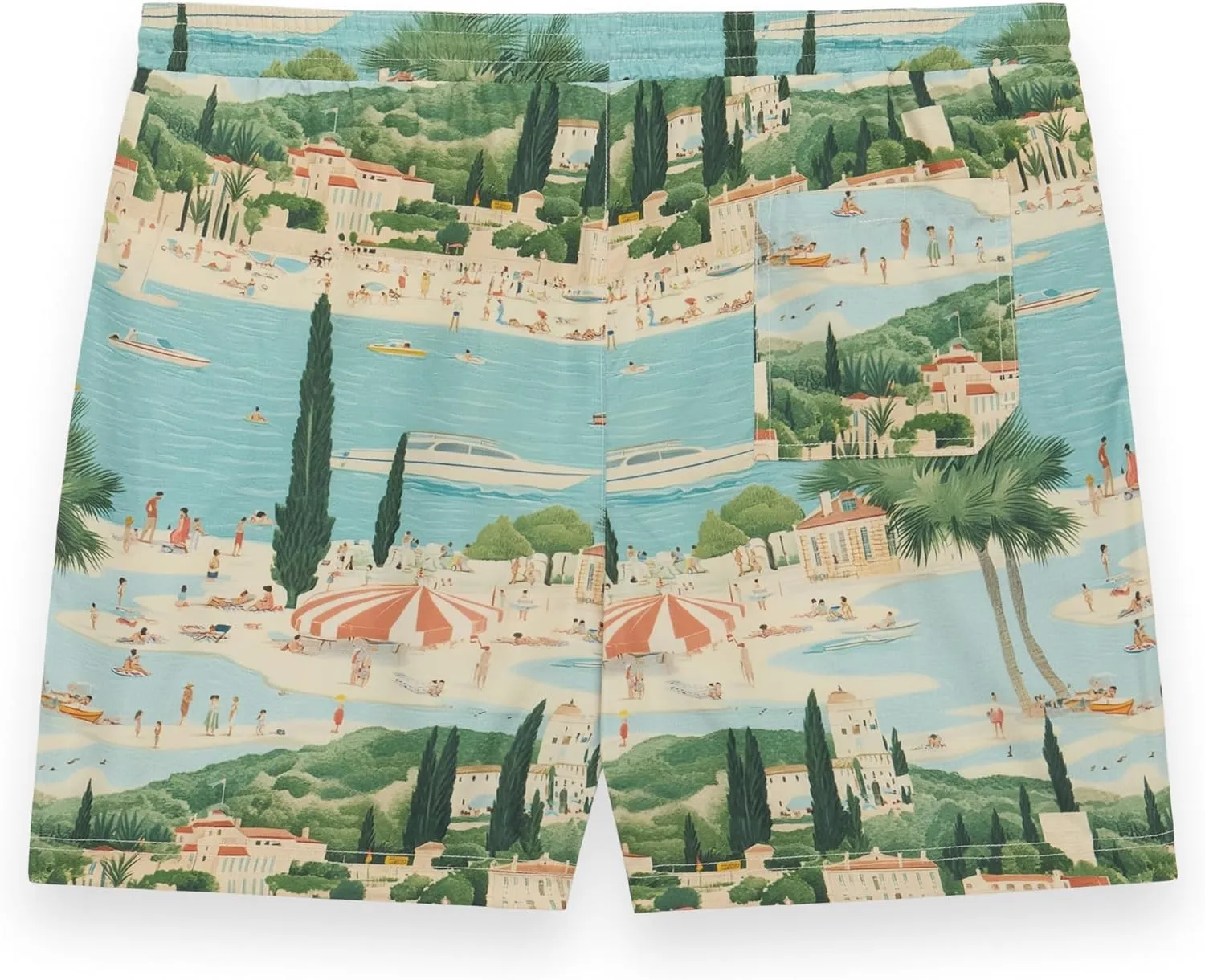 Future Planet Men's Premium Designer Azure Fast-Dry 7" Swim Trunks
