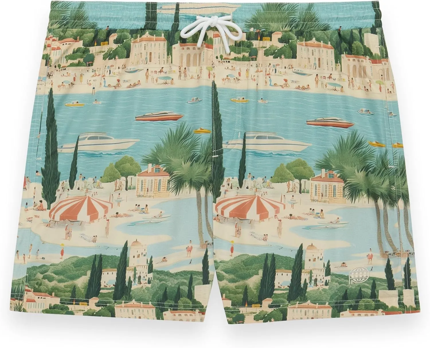 Future Planet Men's Premium Designer Azure Fast-Dry 7" Swim Trunks