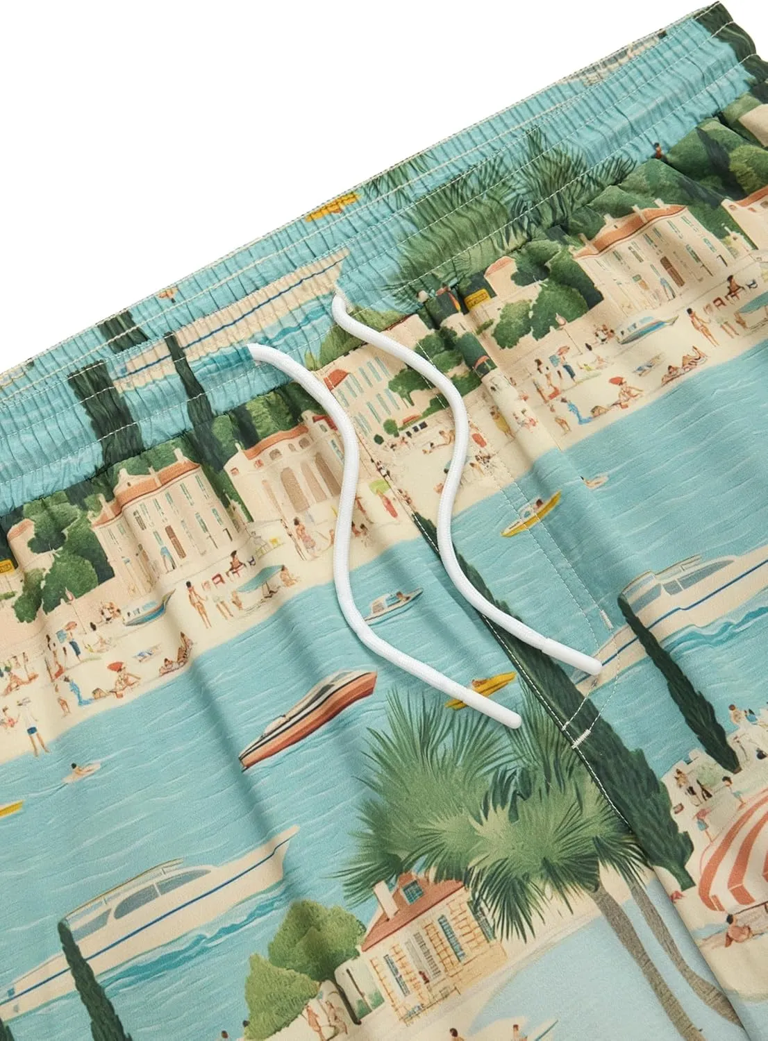 Future Planet Men's Premium Designer Azure Fast-Dry 7" Swim Trunks