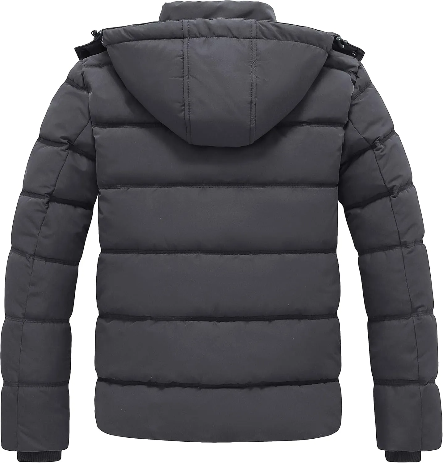 GGleaf Men's Hooded Winter Coat Warm Puffer Jacket Thicken Quilted Jacket