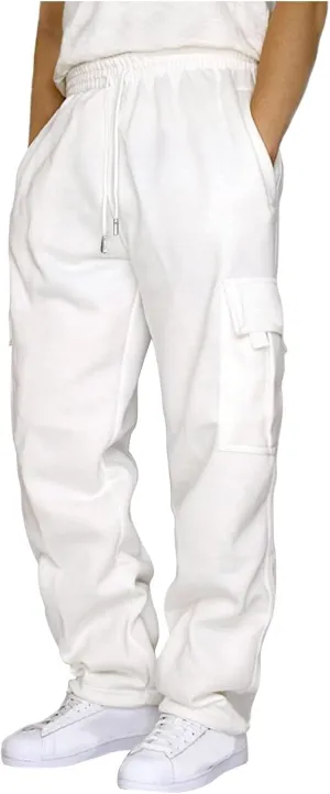 GIERIDUC Men's Zipper Fly Flare Leg Pants Men's Lightweight Athletic Pants Big and Tall Dress Slacks Mens Long Workout Pants