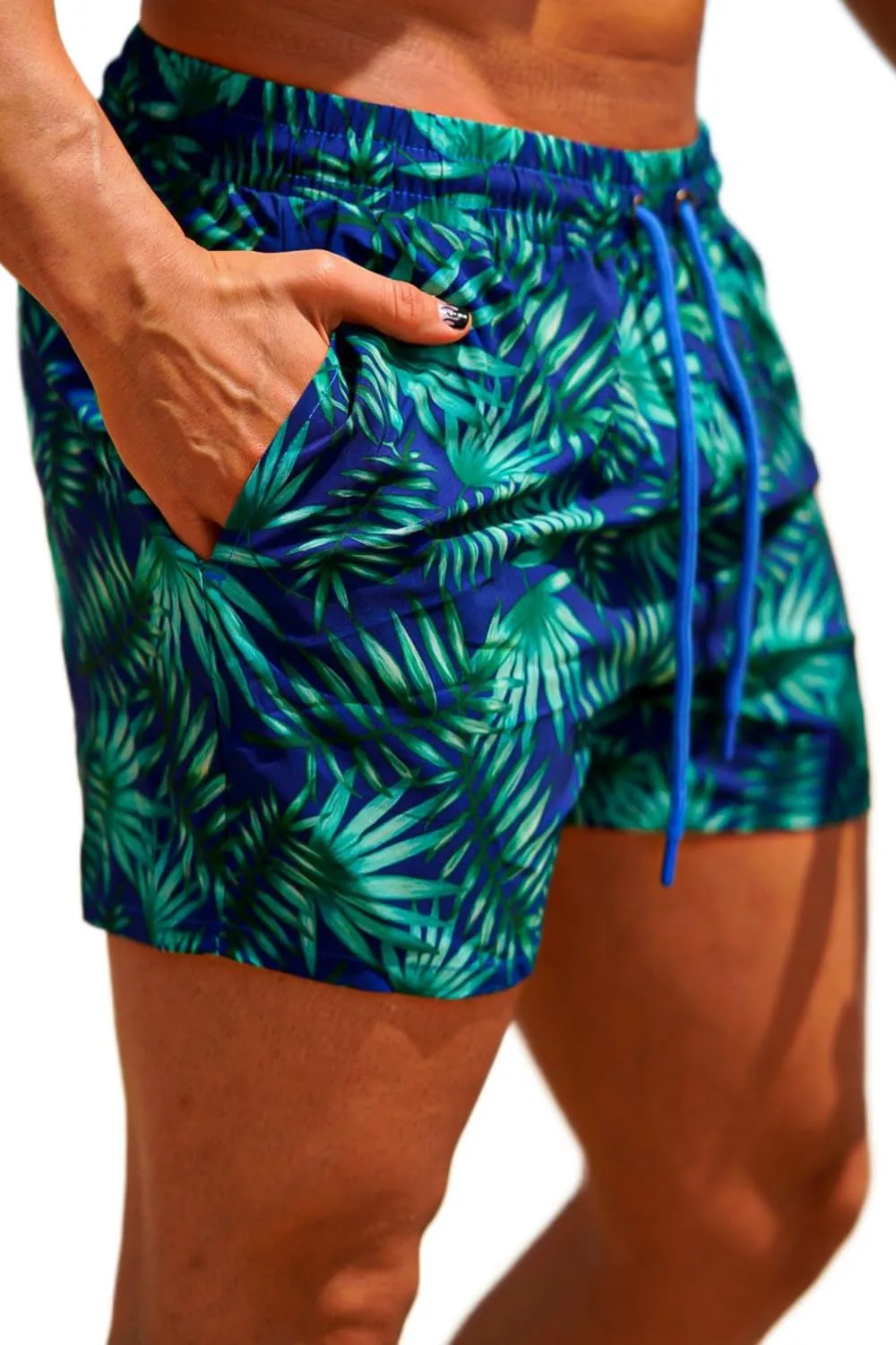 GINGTTO Men's Beach Shorts Bathing Suits with Mesh Lining