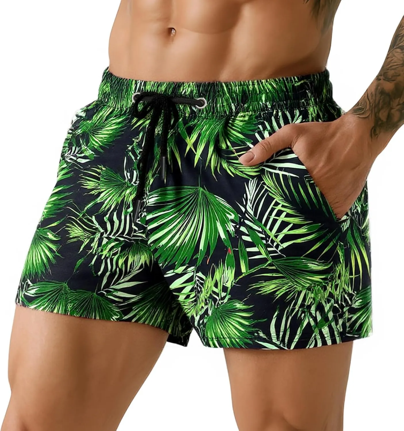 GINGTTO Men's Beach Shorts Bathing Suits with Mesh Lining