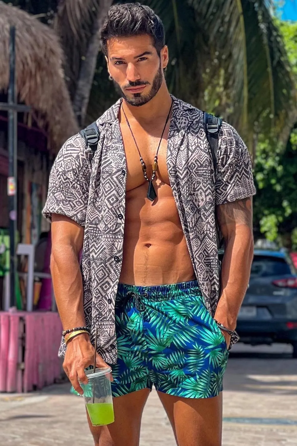 GINGTTO Men's Beach Shorts Bathing Suits with Mesh Lining