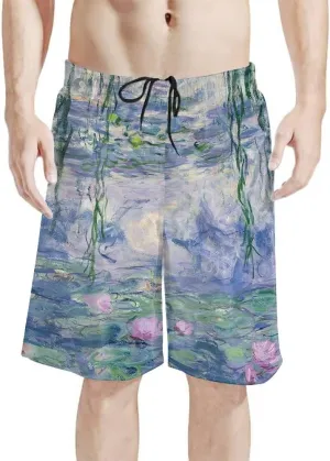 GLUDEAR Men's Swim Trunks Quick Dry 3D Print Beach Shorts Swimwear with Pockets Mesh Lining