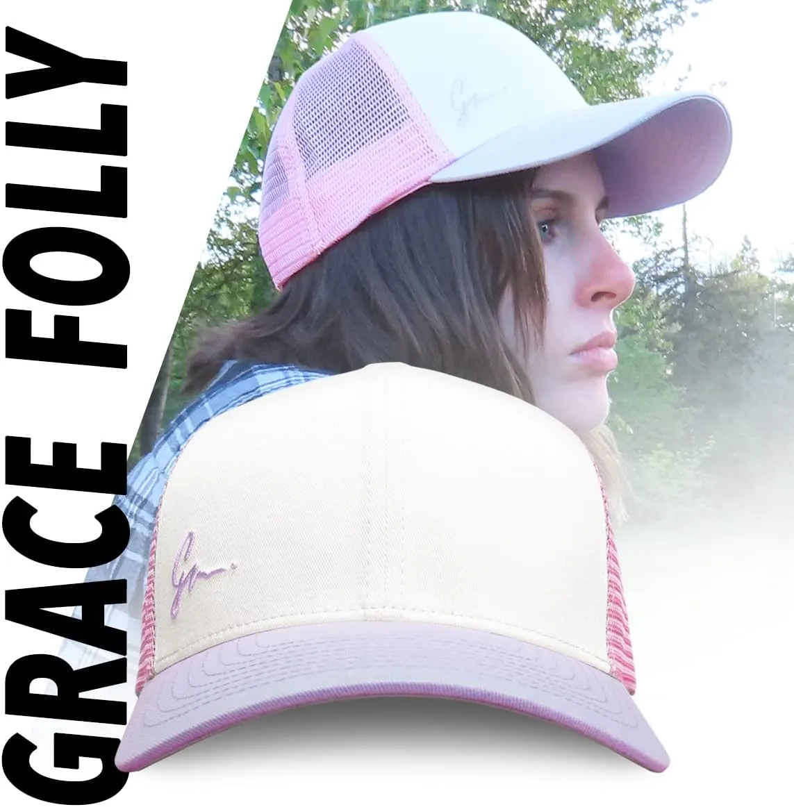 Grace Folly Beach Trucker Hats for Women- Snapback Baseball Cap for Summer