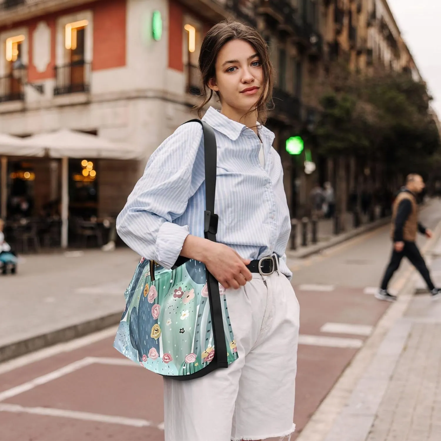 Green Dinosaur Hobo Ladies Handbags Leather Large Men Purses Soft Animal Print Designer Hobo Bags
