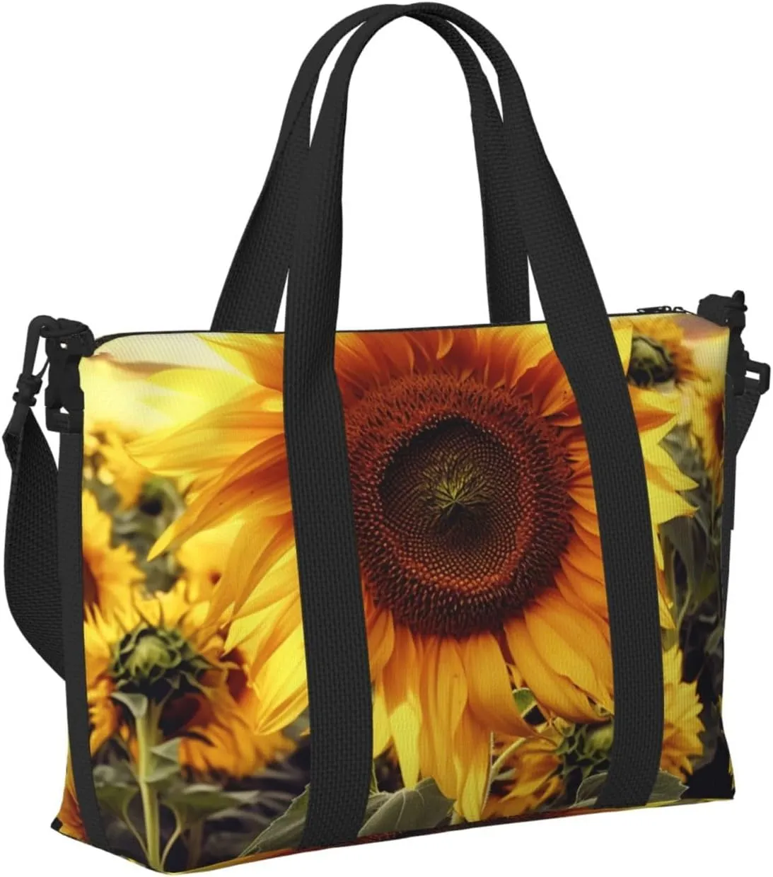 Gym Bag Sunflower Duffel Bag for Men Women Travel Overnight Bag with Shoe Compartment Workout Bags