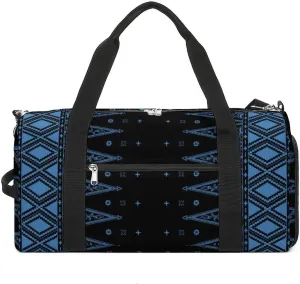Gym Duffel Bag with Shoe Compartment Wet Pocket, Traditional Batik Travel Bag for Men Women, style