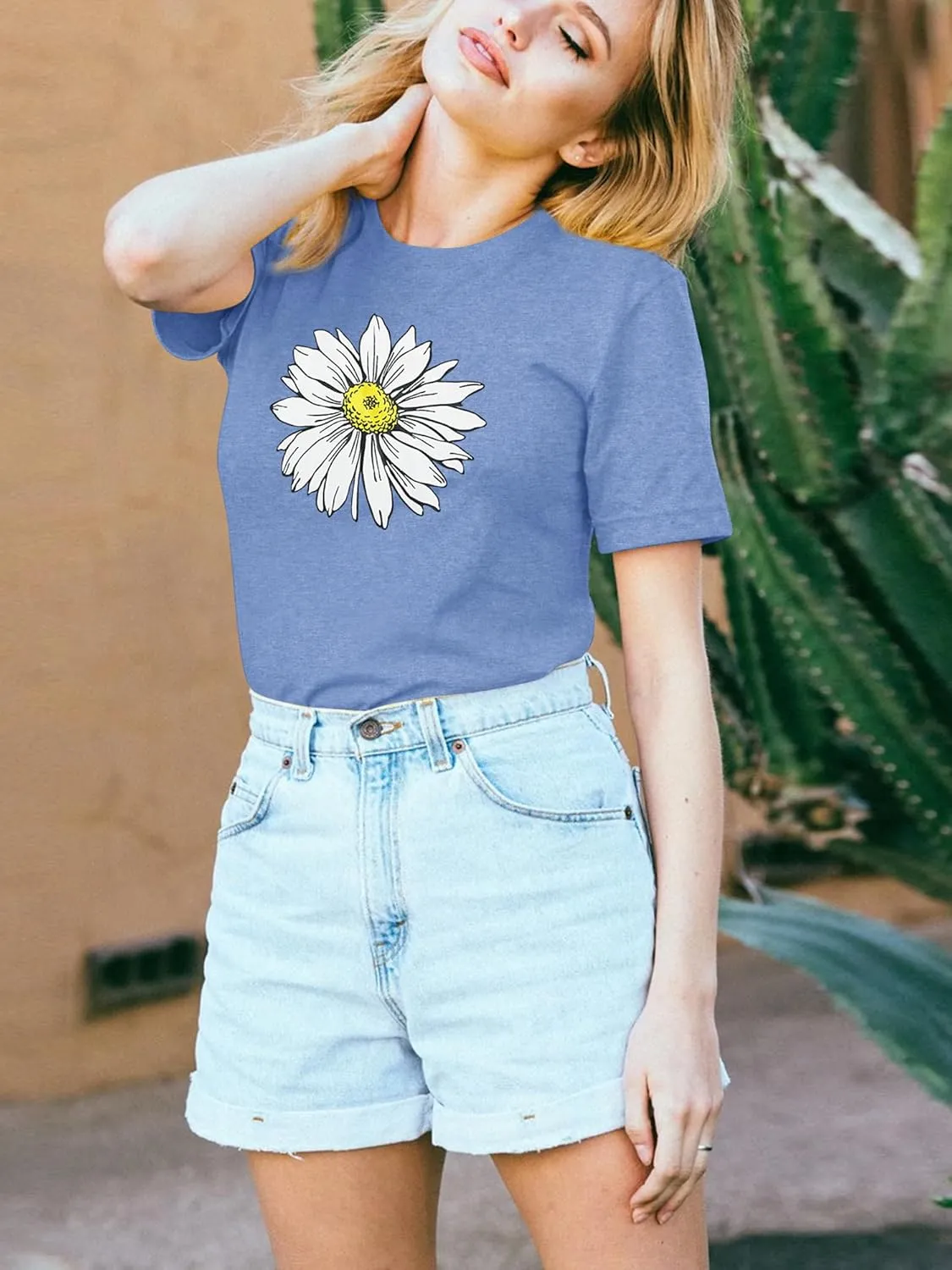 HDLTE Women Graphic T Shirts Short Sleeve Casual Print Tee Tops