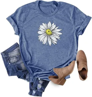 HDLTE Women Graphic T Shirts Short Sleeve Casual Print Tee Tops