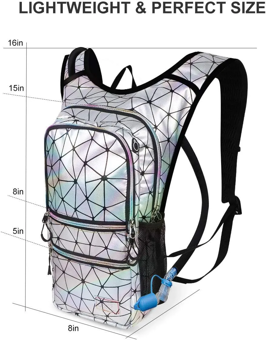 Hydration Backpack Pack, Water Backpack 20L Capacities Included 2L Hydration Bladder, Festival Essential - Rave Hydration Pack Hydropack Hydro for Hiking, Running, Biking, Festival Gear
