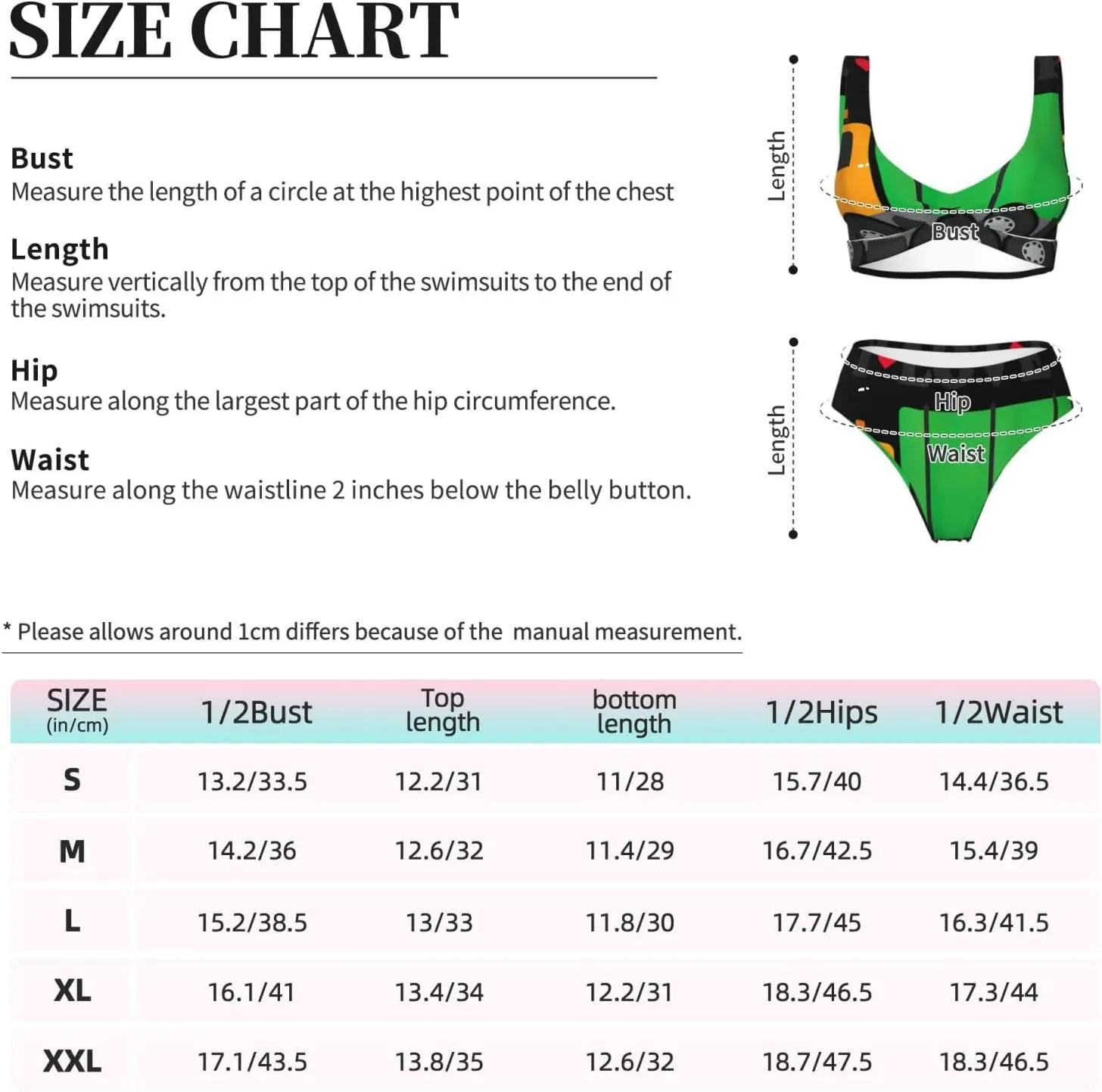 I Love Garbage Trucks Print Bikini Set for Women, Sexy Bikini Swimsuits Two Piece Swimsuits V Neck Bathing Suits