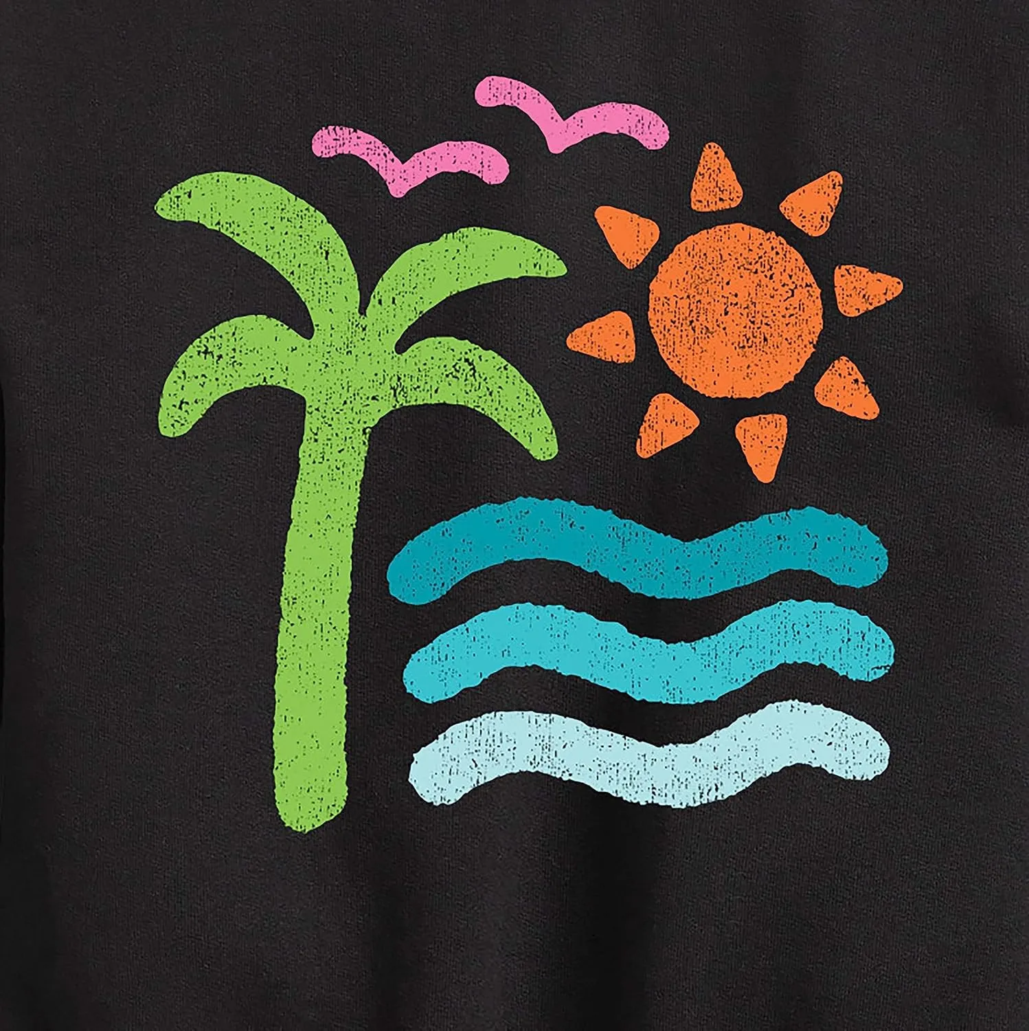 Instant Message - Abstract Beach Scene - Kids Crew Fleece