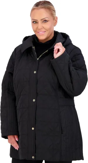 Jones New York Puffer Jacket Womens, Women Jacket Winter, Quilted Jackets for Women
