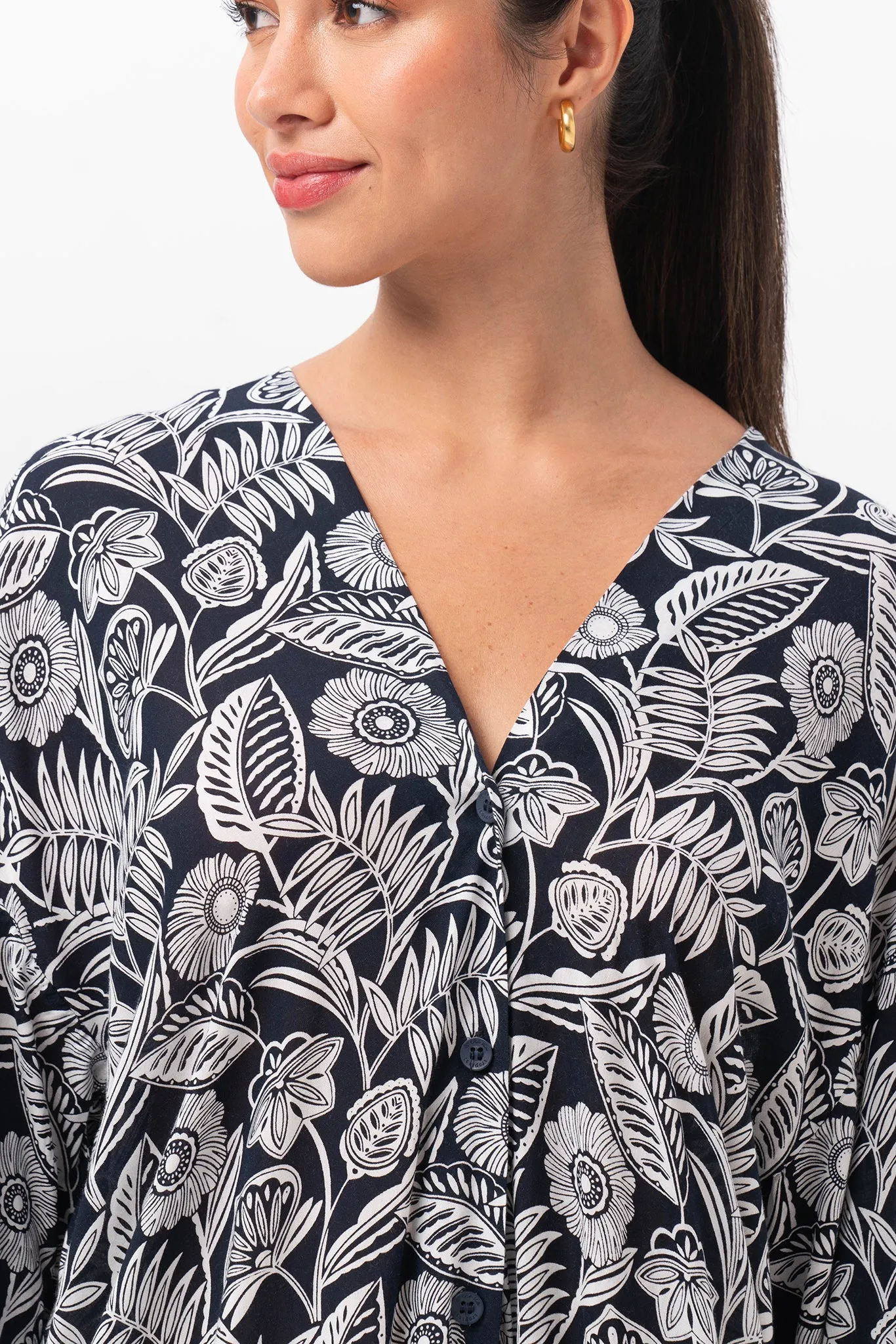 Kaftan Dress Navy