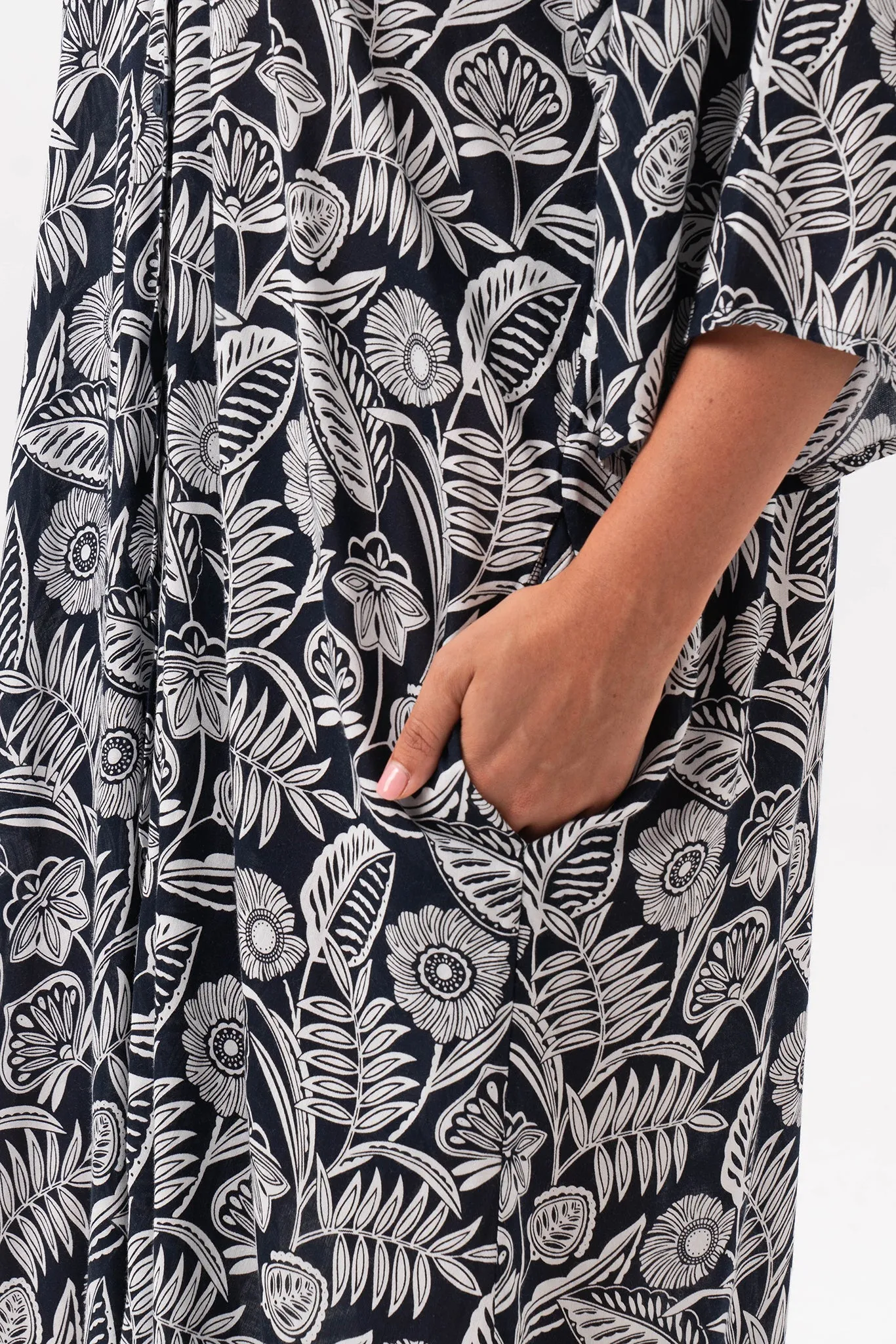 Kaftan Dress Navy