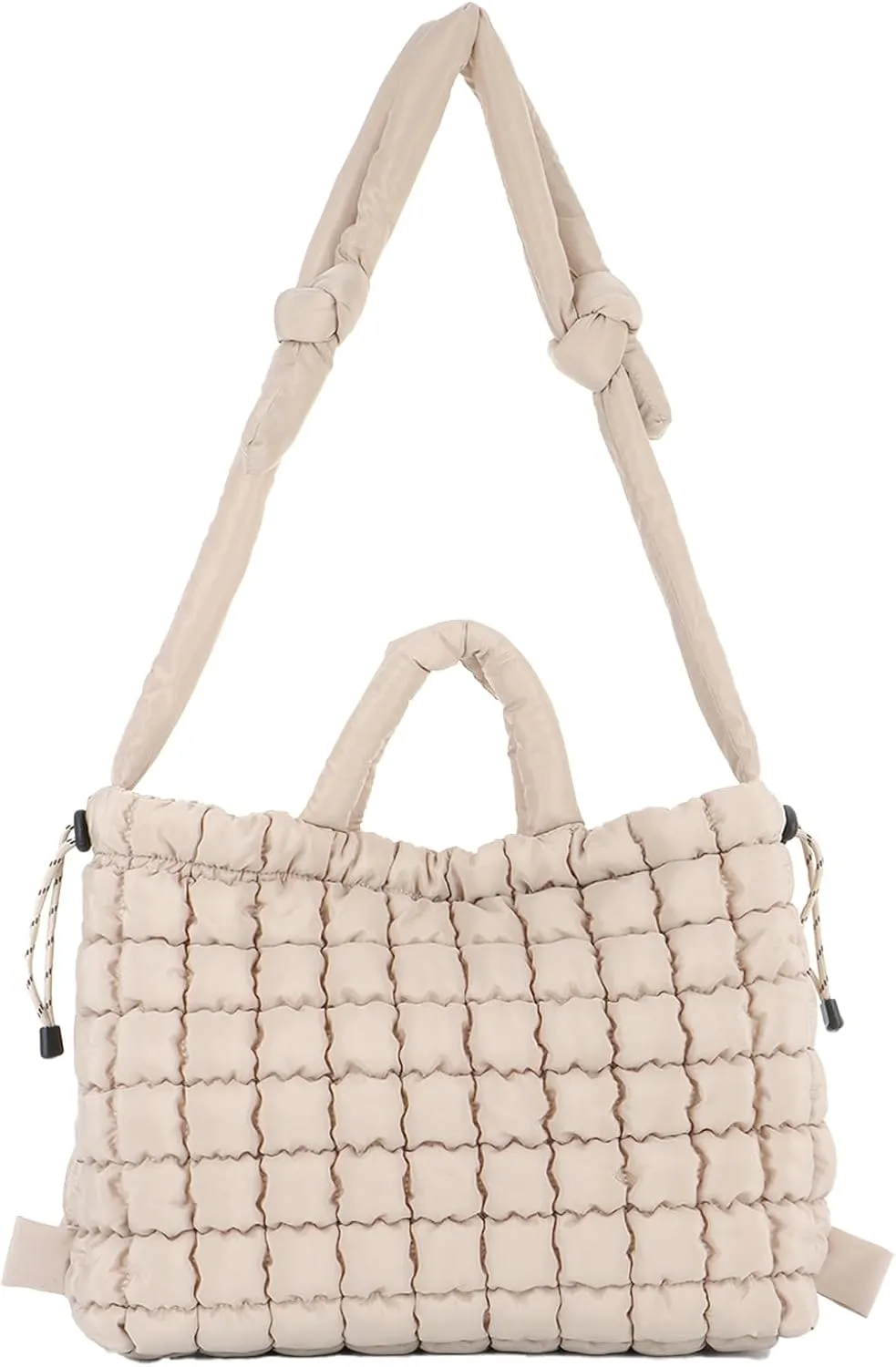 Lanpet Quilted Puffer Tote Bag for Women Large Quilted Crossbody Bag Lightweight Nylon Puffy Carryall Hobo bag Handbags