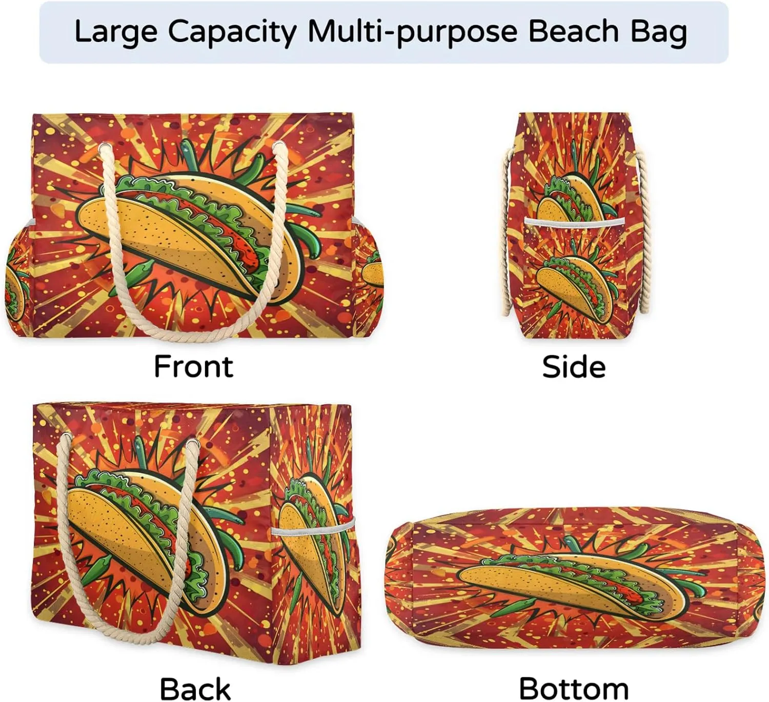 Large Beach Bags for Women with Zipper Beach Tote Bag Waterproof Sandproof Gym Swim Pool Grocery Travel Bag