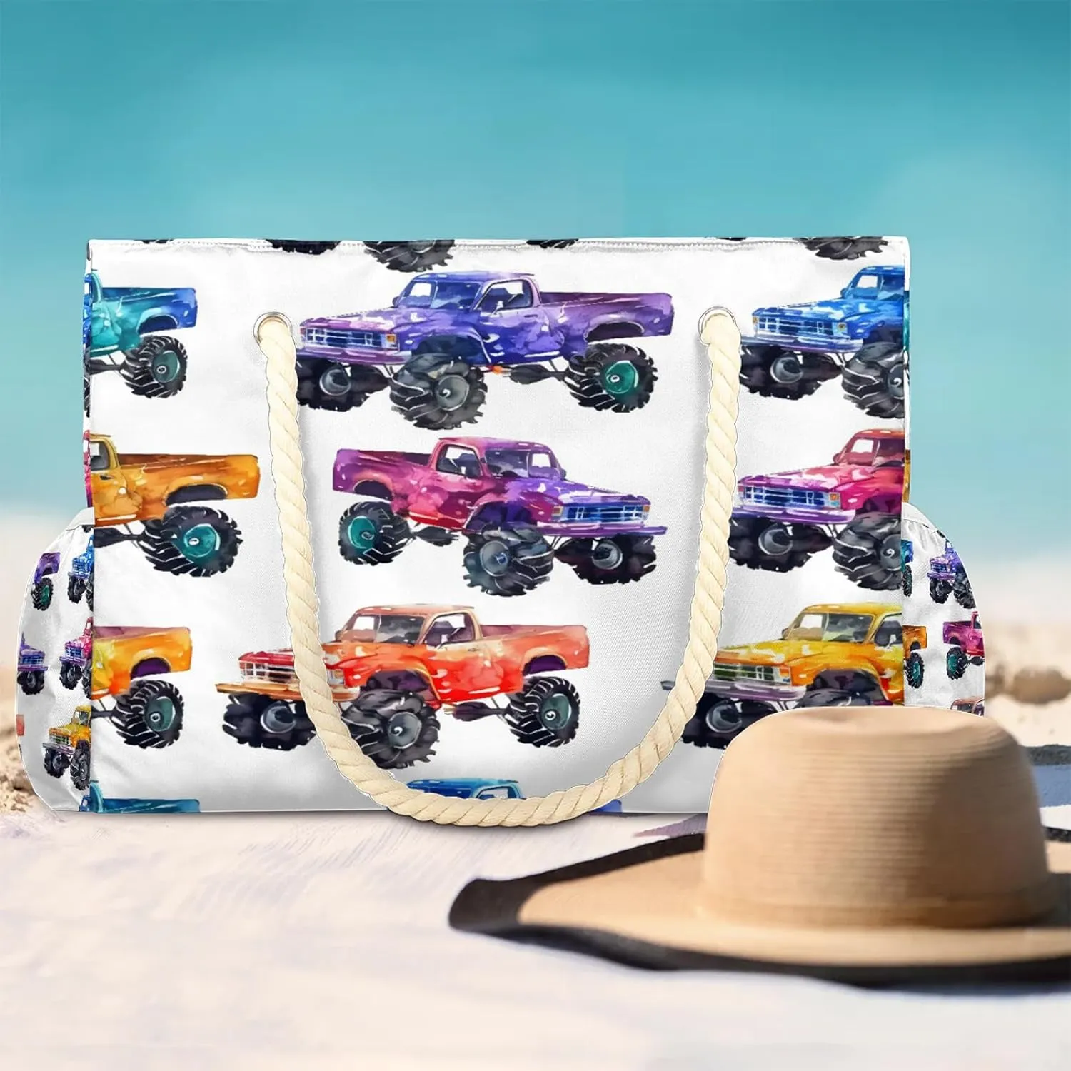 Large Beach Bags for Women with Zipper Beach Tote Bag Waterproof Sandproof Gym Swim Pool Grocery Travel Bag