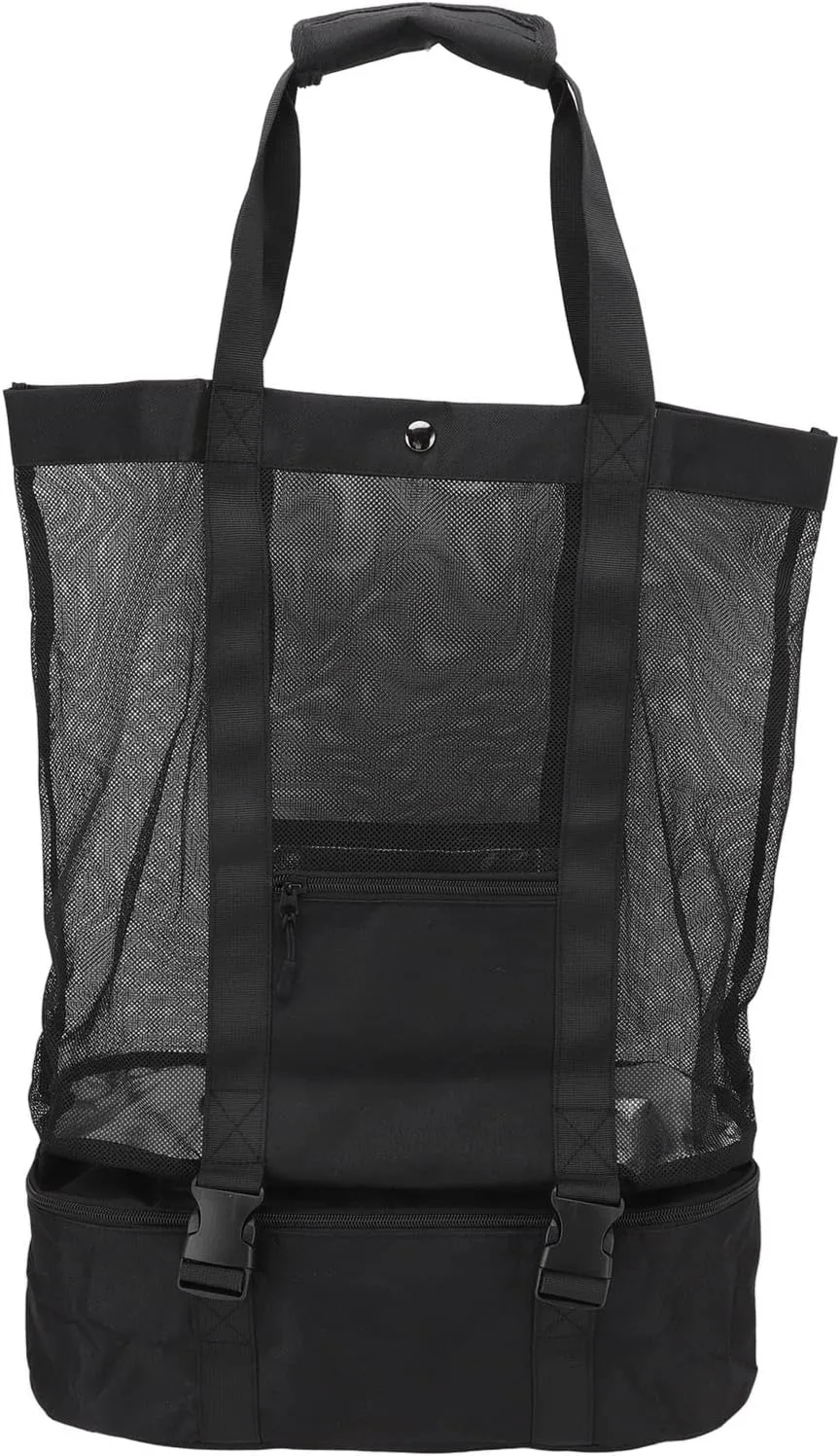 Large Beach with Removable Storage for Picnic Camping Black Mesh and Cotton Durably Tear