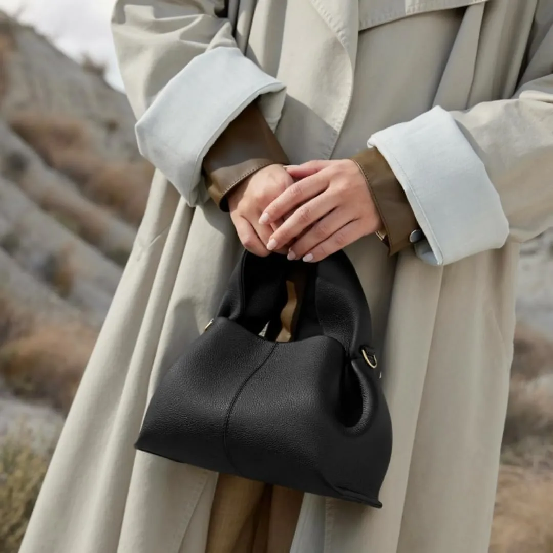 Large Capacity HandBags Genuine Leather Purses for Women Tote Bags Ladies Cloud Clutch Big Shoulder Commuter Bag