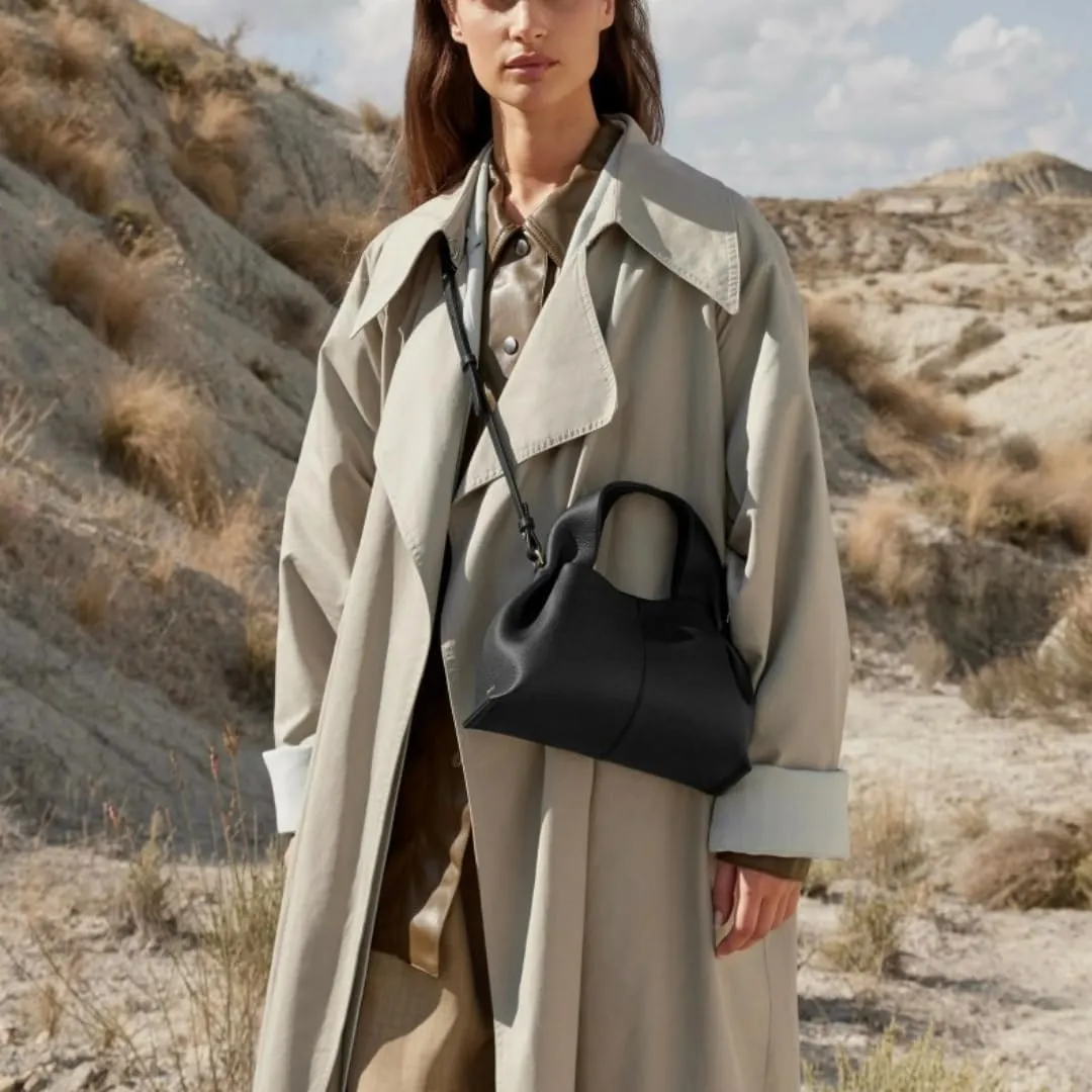 Large Capacity HandBags Genuine Leather Purses for Women Tote Bags Ladies Cloud Clutch Big Shoulder Commuter Bag