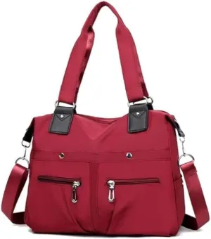 Large Capacity Waterproof Multi Pocket Shoulder Bag, Women Handbags Purses for Shoulder Bag