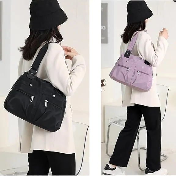Large Capacity Waterproof Multi Pocket Shoulder Bag, Women Handbags Purses for Shoulder Bag