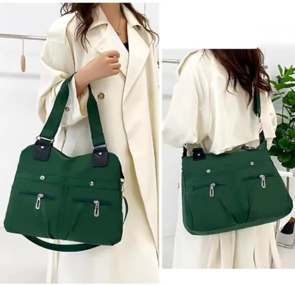 Large Capacity Waterproof Multi Pocket Shoulder Bag, Women Handbags Purses for Shoulder Bag