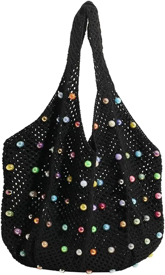 Large Tote Bags for Women Mesh Hobo Bags for Women Fashion Handbag Shoulder Bag Beach Bag Travel Bag Summer Vacation