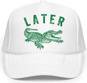 Later Gator Trucker Hat for Men & Women Funny Foam Front Classic 5 Panel Mesh Snapback
