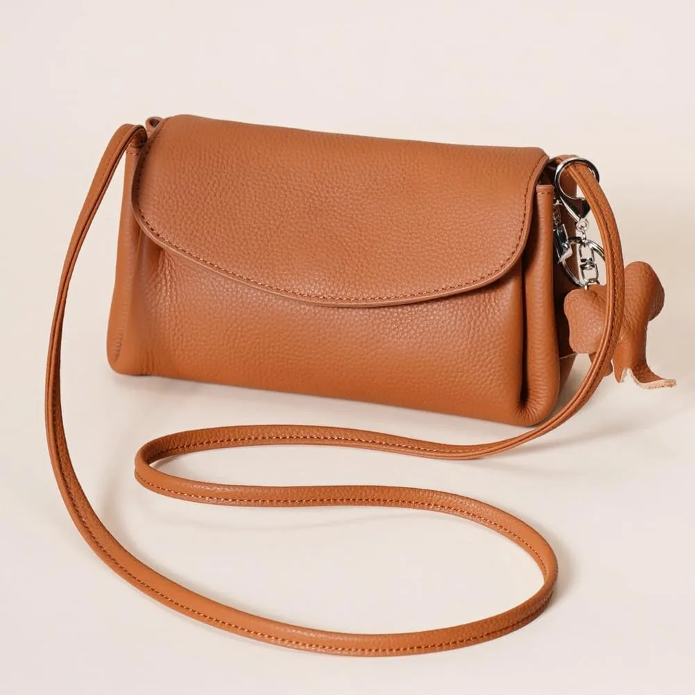 Leather Crossbody Bags for Women Trendy Small Shoulder Purses and Handbags Soft Leather Tote Bag Clutch Retro Handbag Satchel