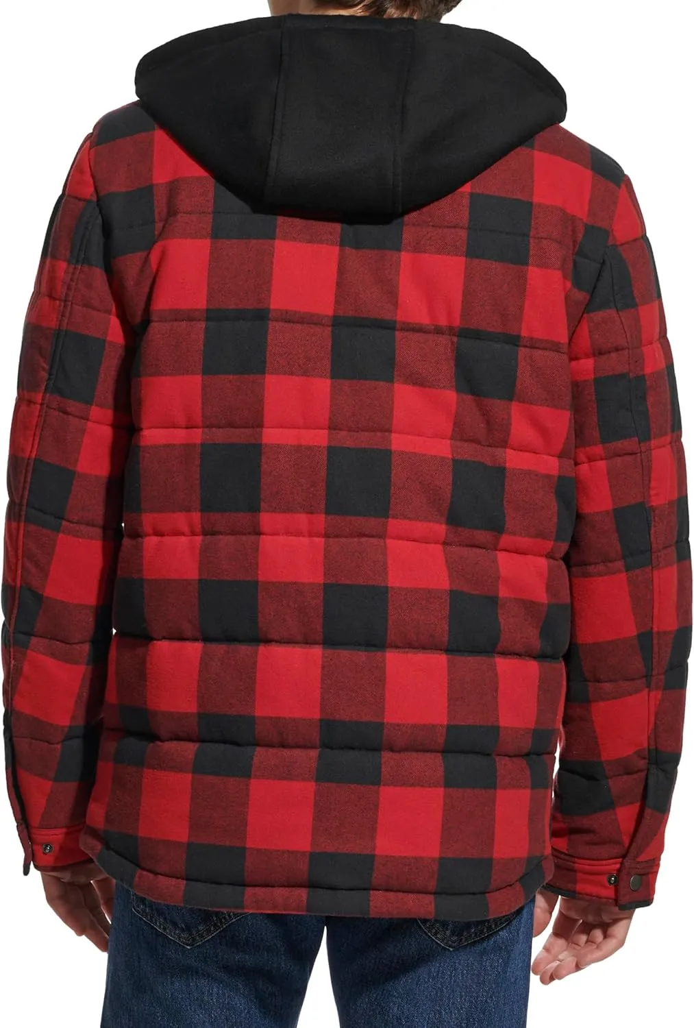 Levi's Men's Plaid Sherpa Lined Hooded Shirt Jacket (Regular & Big & Tall Sizes)