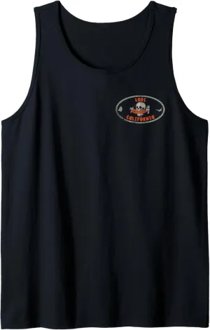 Lodi California CA Retro Surfer Front & Back Tank Top