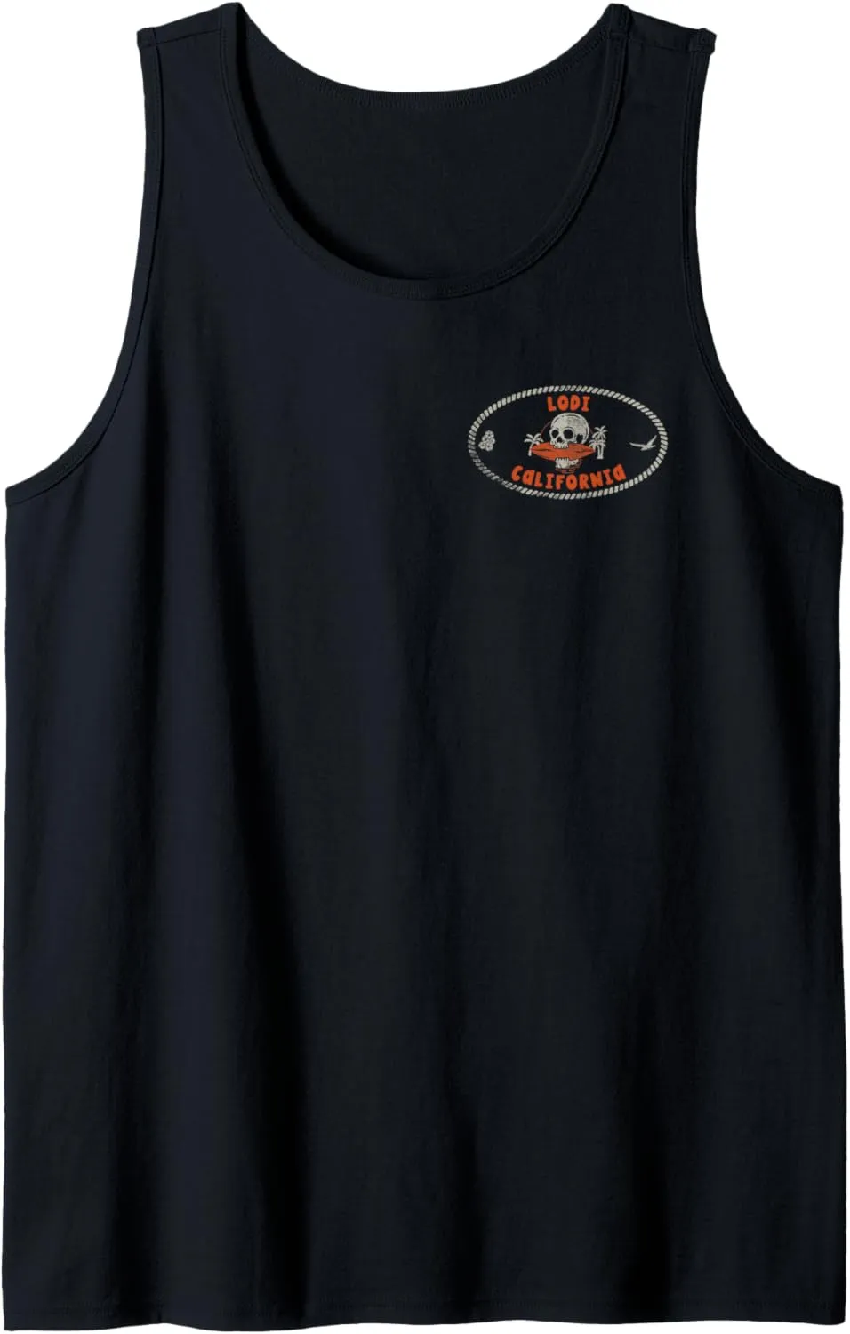 Lodi California CA Retro Surfer Front & Back Tank Top